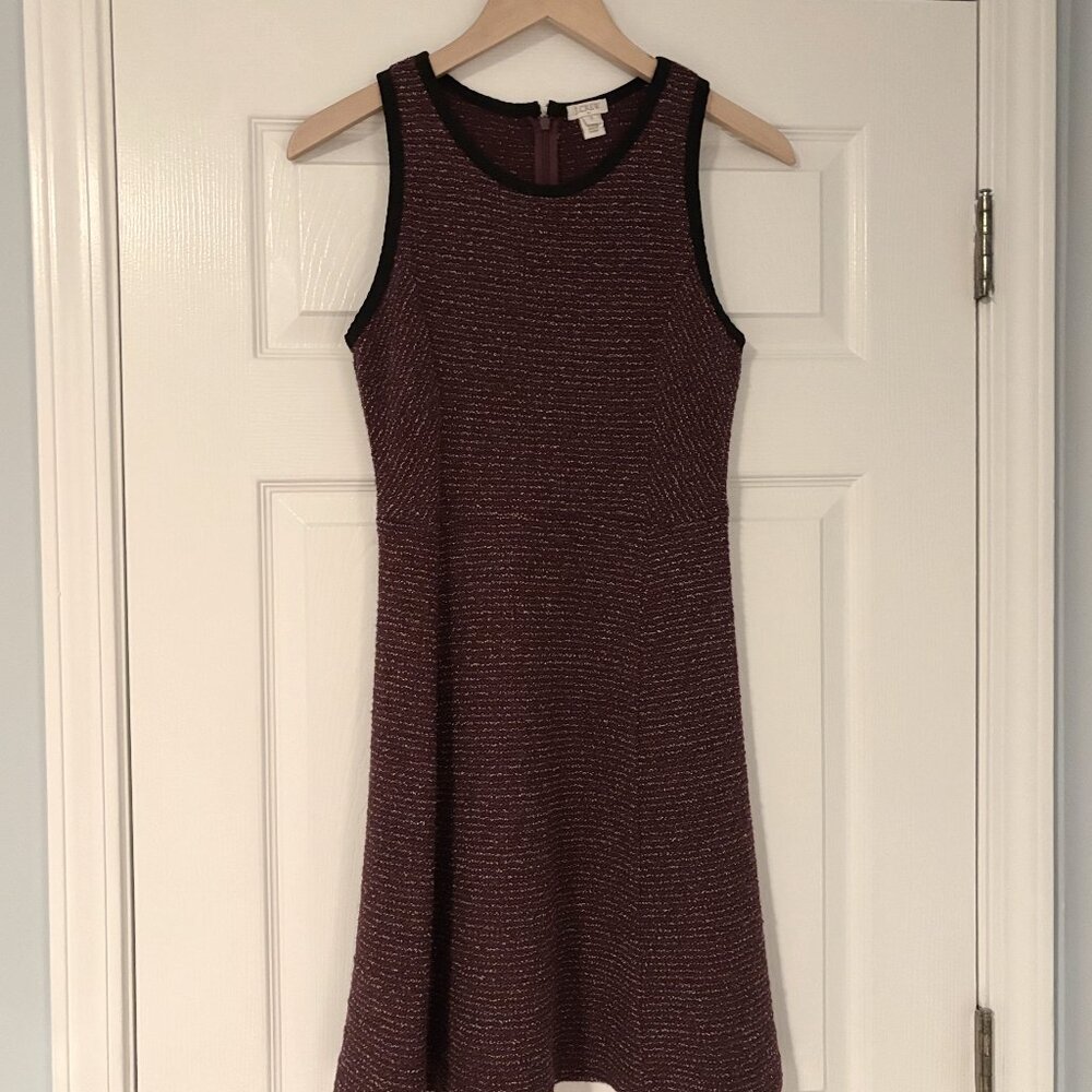 J.Crew Factory Tweed maroon jumper/dress size 2